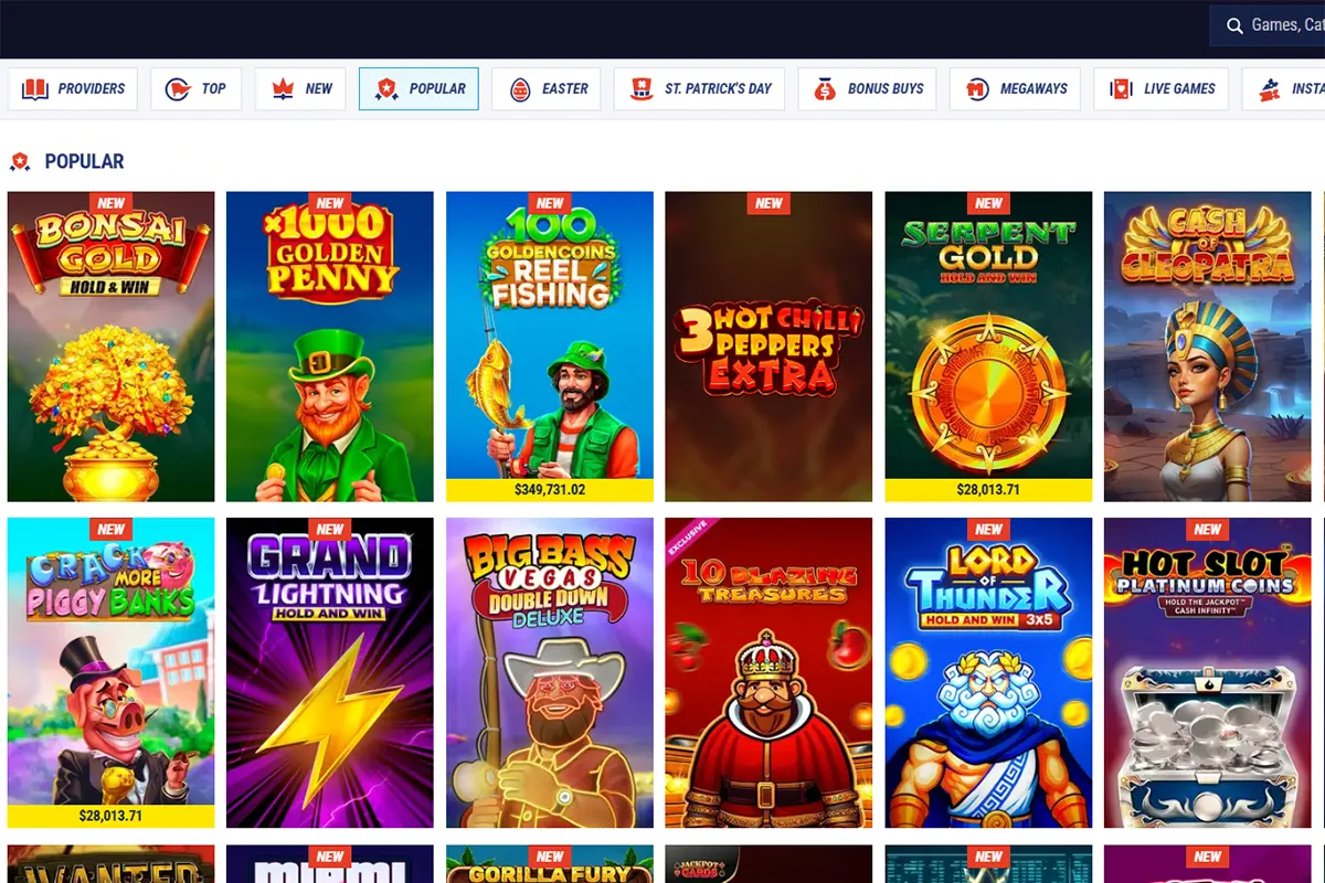 Best Tikitaka Casino slot games selection
